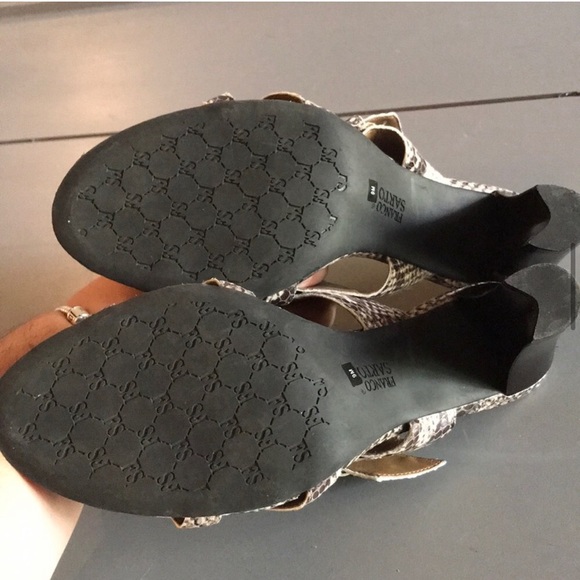 Franco Sarto Snakeskin Genuine Leather Sandals 9 - Picture 6 of 16